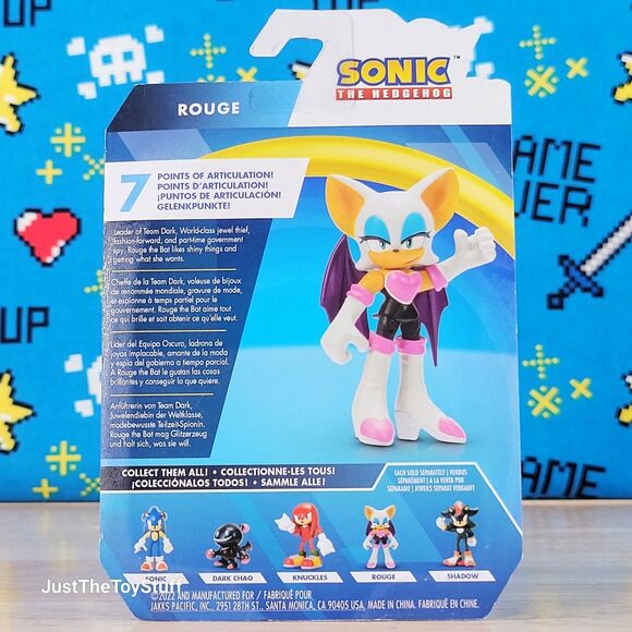 Jakks Pacific Sonic the Hedgehog Classic Rouge 2.5" Collectible Figure New - Picture 2 of 4